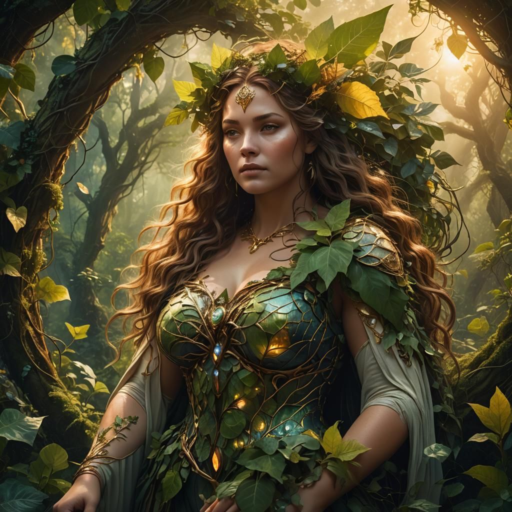 Gaia Embodied: A Fantasy Matte Painting