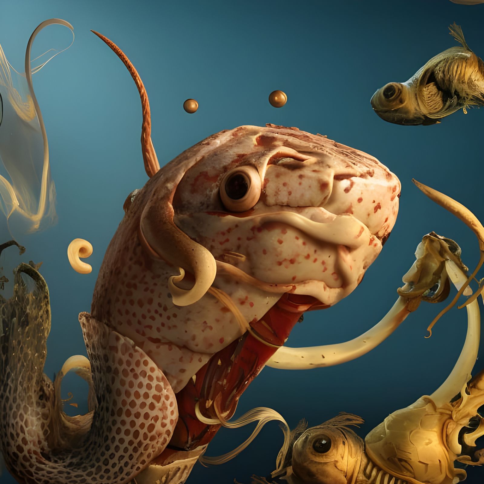 Hyperrealistic Ornate Painting with Magical Particles