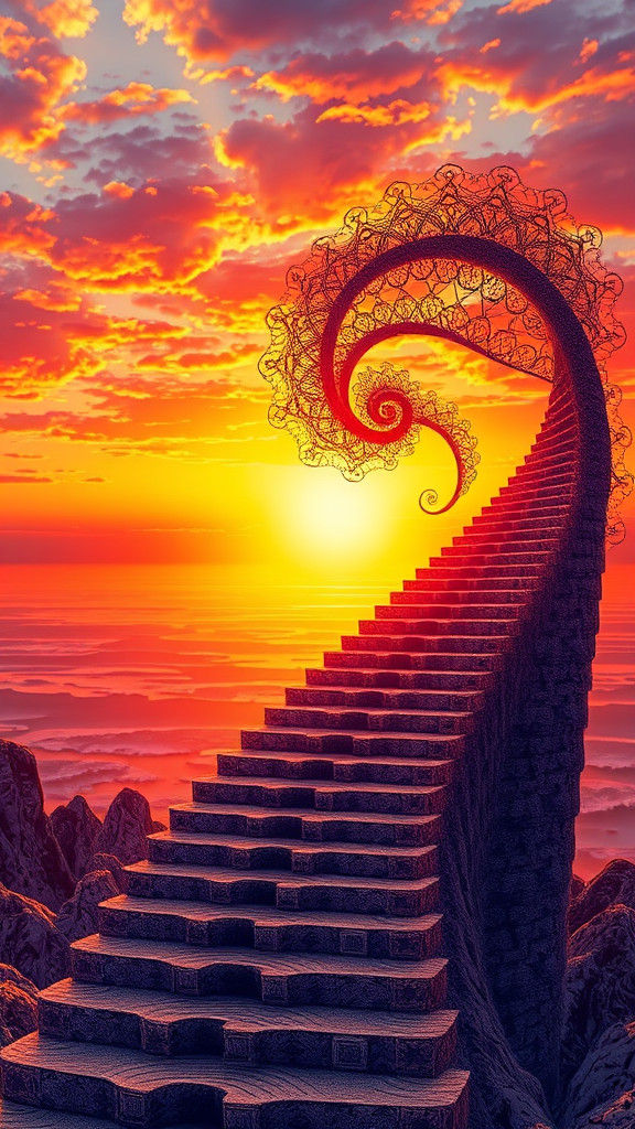 Abstract Stairways to Eternity in 64K Resolution