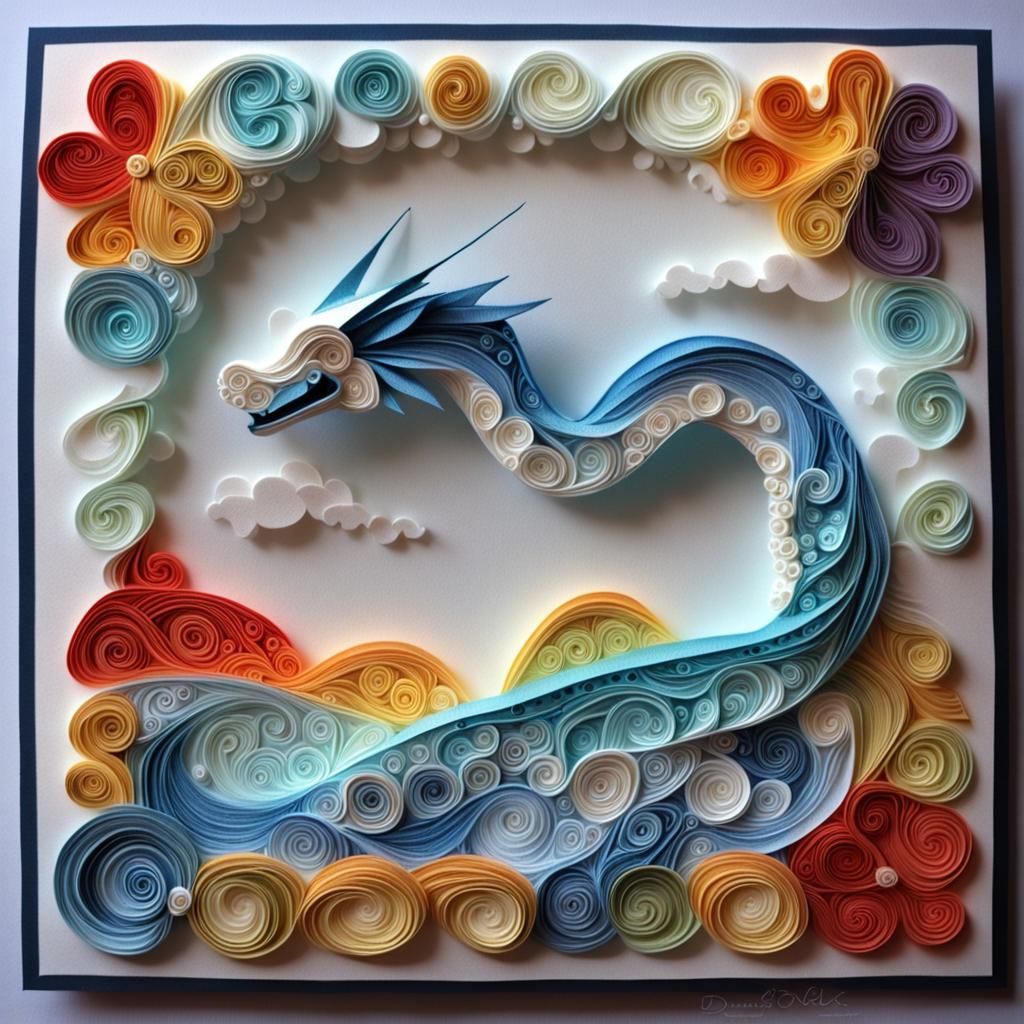 White Dragons in Clouds: Hyper-Textured 3D Relief