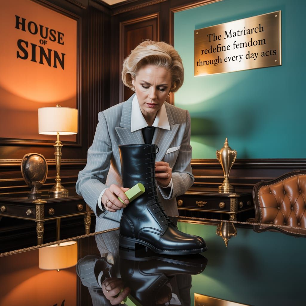 The Matriarch Polishing a Boot at House of Sinn