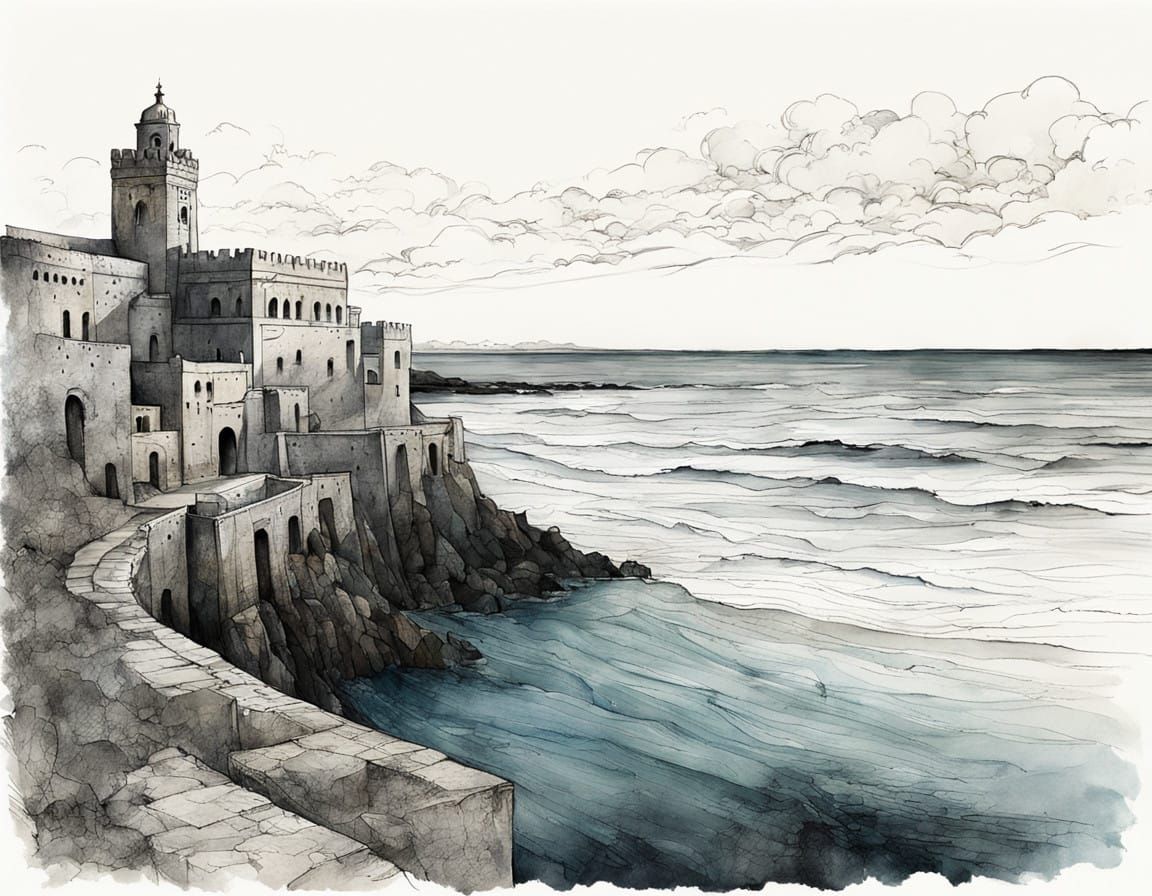 Essaouira, Morocco Sketch