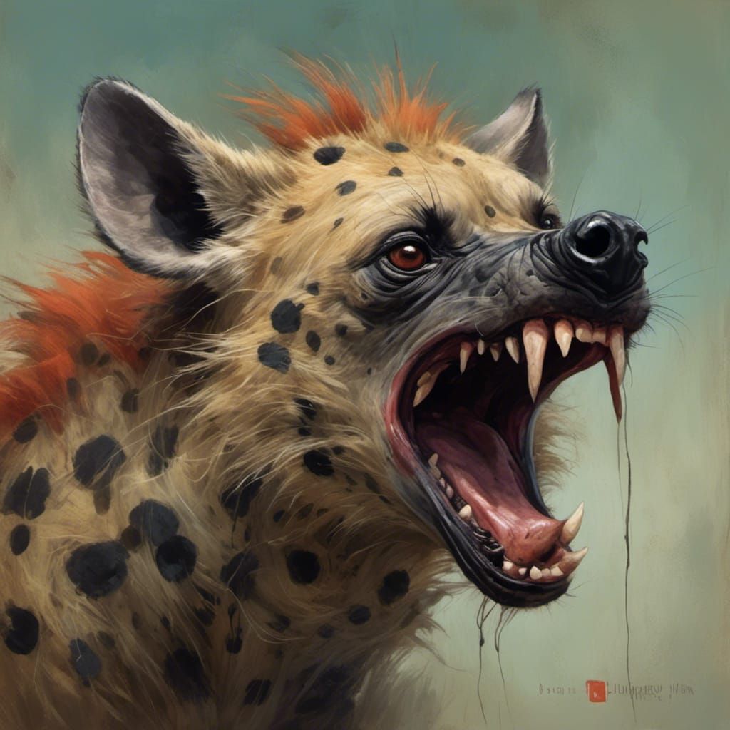 Laughing Hyena Close-Up
