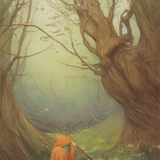 Centaur Reads Illuminated Manuscript