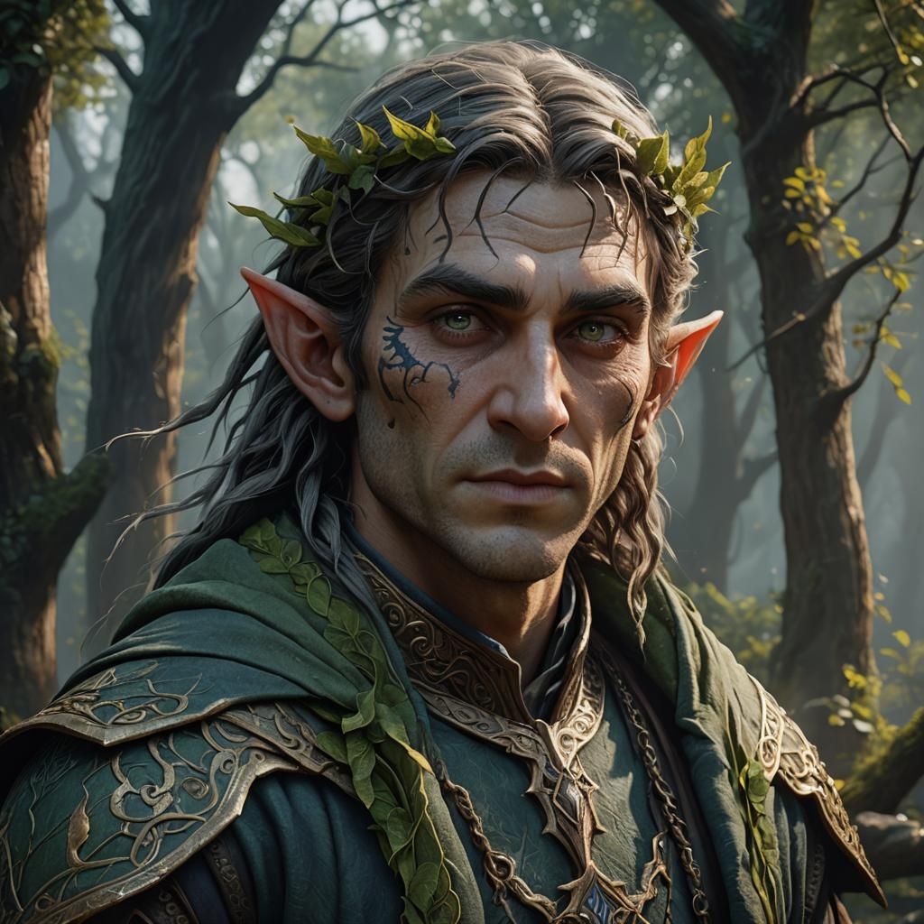 Elven Leper Portrait: Detailed Fantasy Concept Art