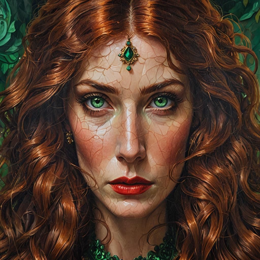 Stunning Woman in Regency Dress: Detailed Oil Painting