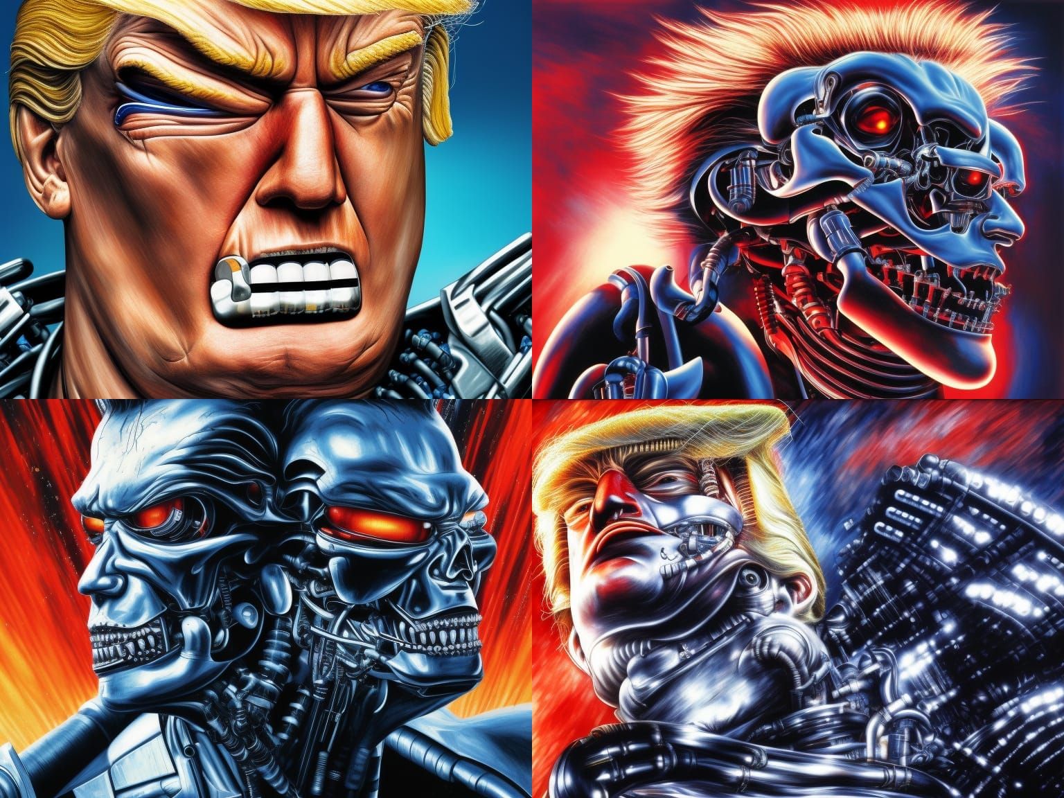 Hyperrealistic Cyborg Concept Art with Dramatic Lighting