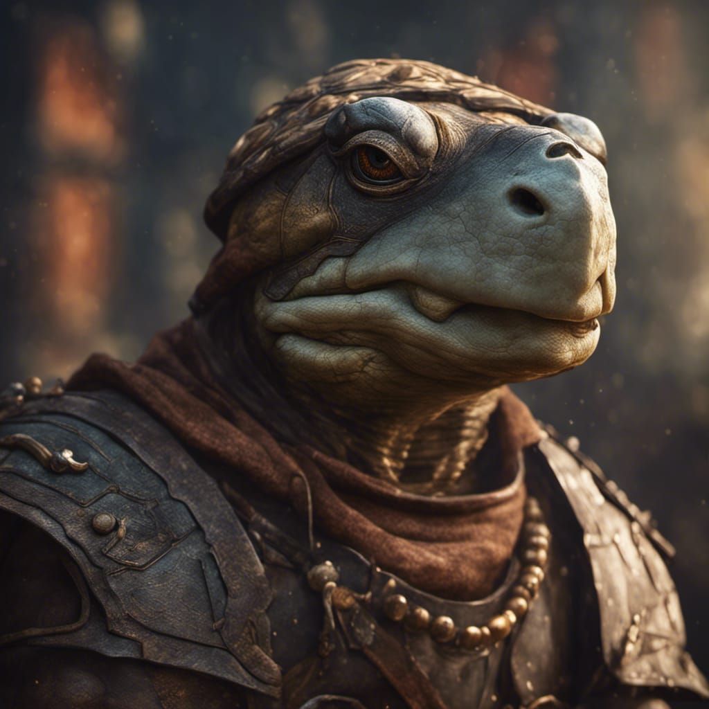 Armored Tortle Portrait: Detailed Fantasy Art