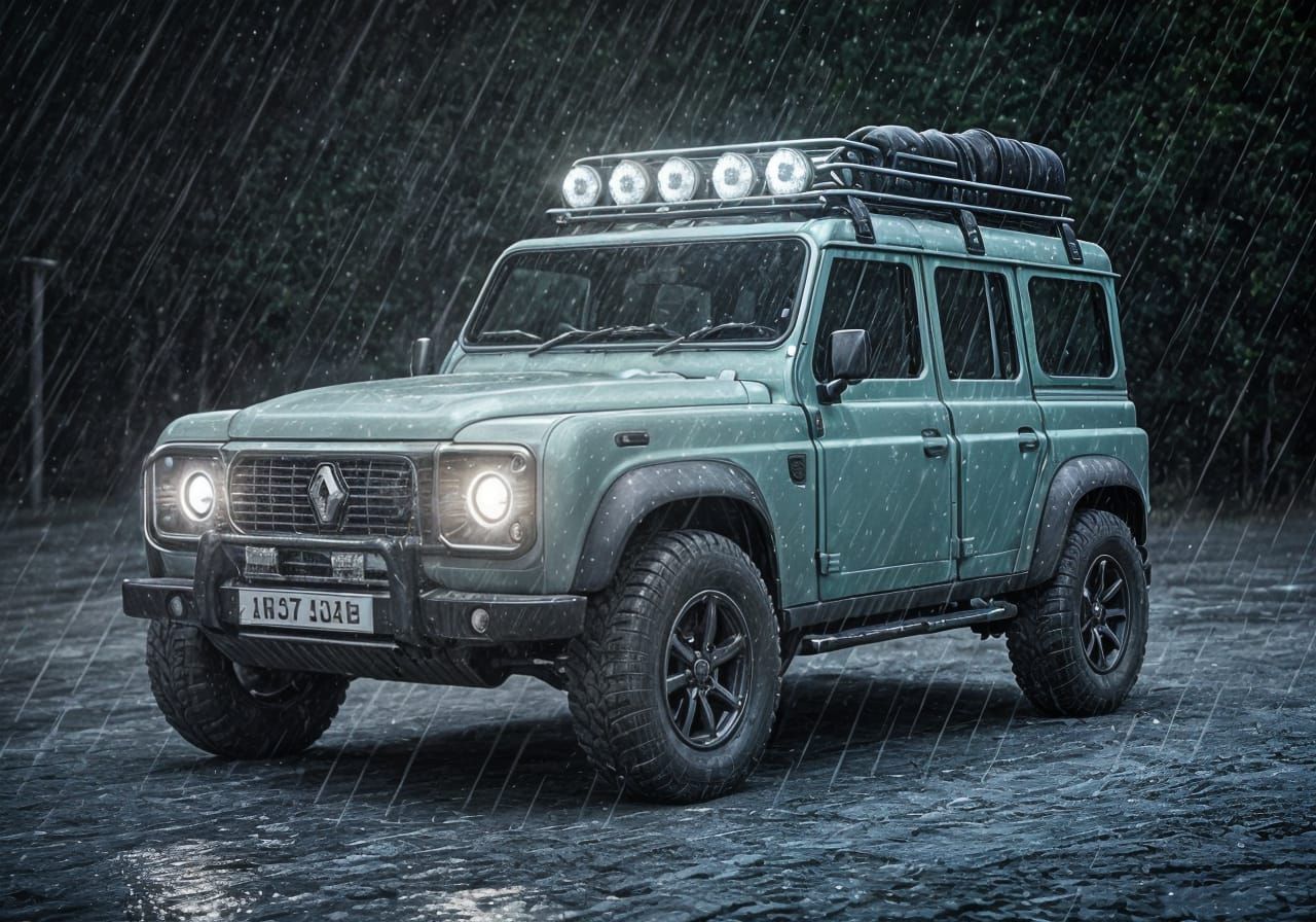 Renault 4L Defender Concept in GTA Grenoble Rain