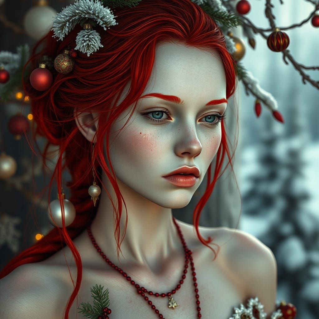 Swedish Christmas Fantasy in Surrealist Style