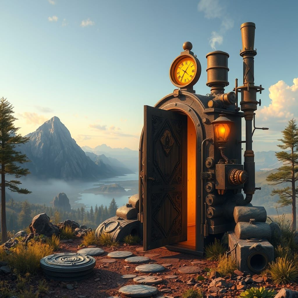 Steampunk Magical Door to Another World
