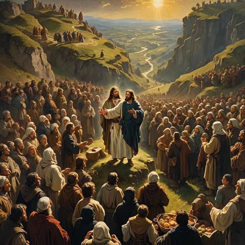 Jesus Feeds the Multitude: A Baroque Biblical Scene