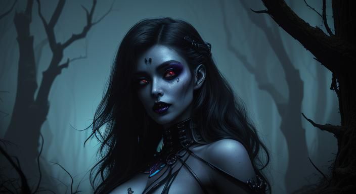 Surreal Vampiress Emerges in Hyper-Maximalist Comic Style