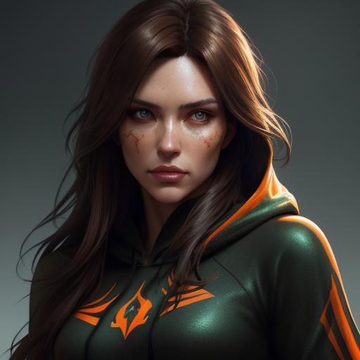 Teenage Girl Portrait in Digital Art Style