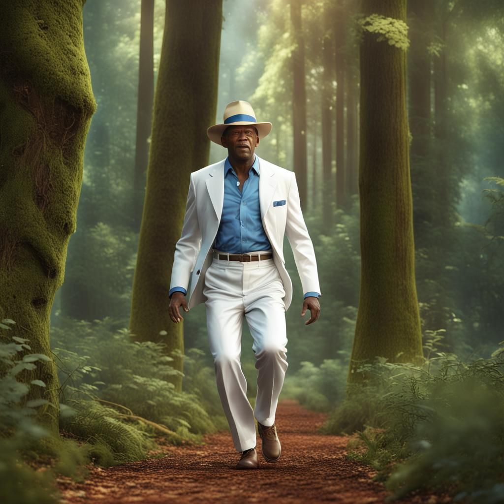 Run in the forest, Forrest (Whitaker) Gump! Run!