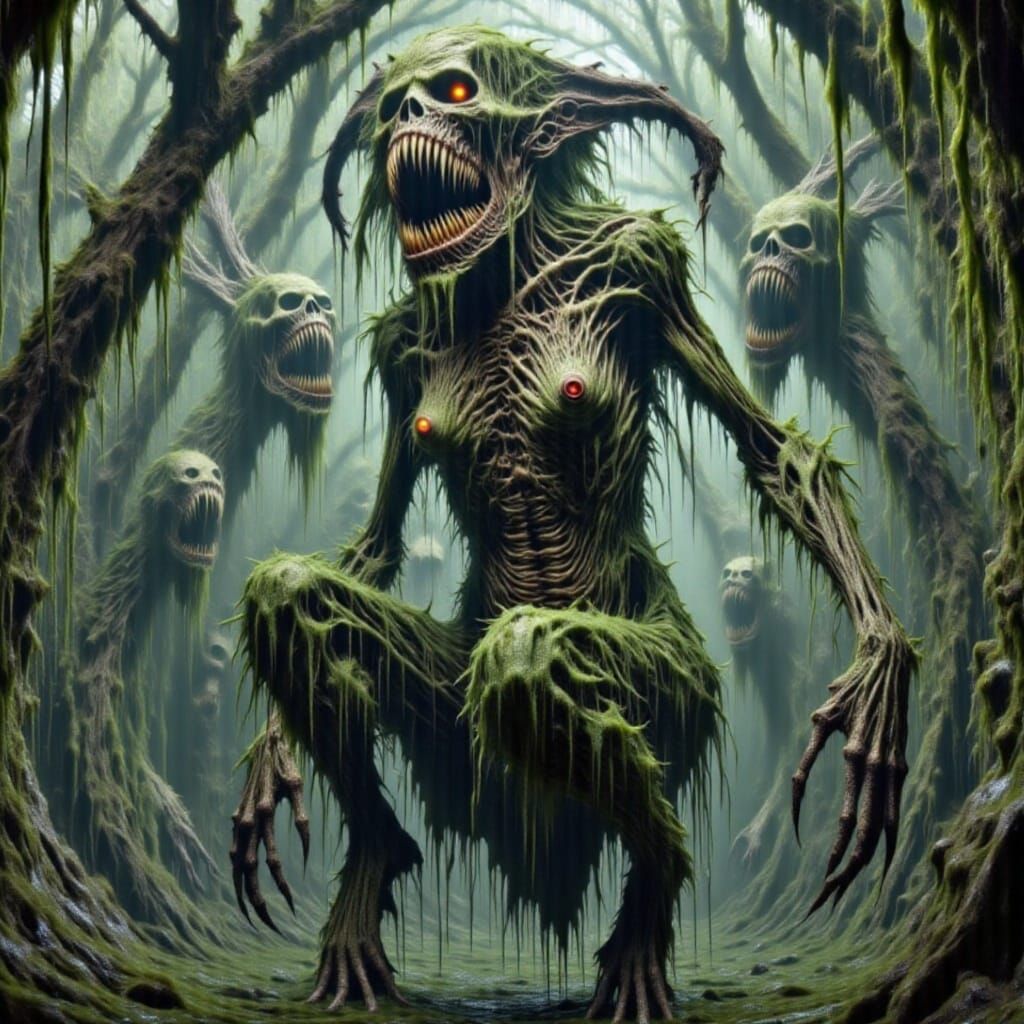 Swamp Witch Queen in Detailed Matte Painting