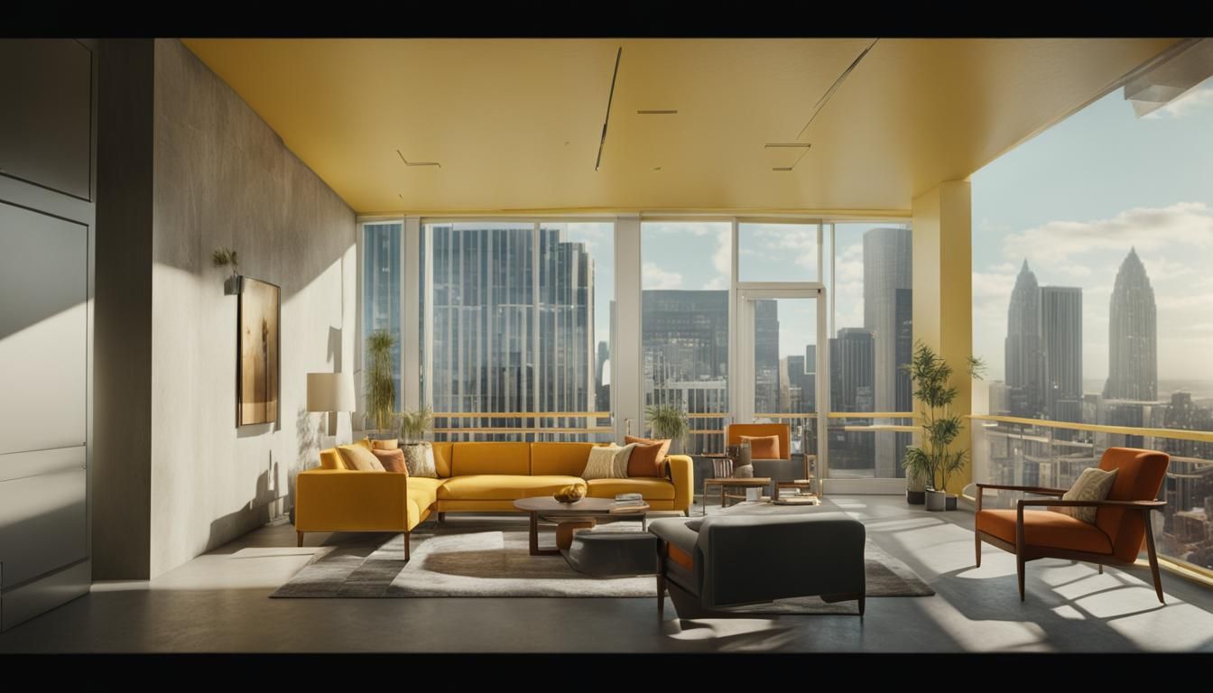Hyperrealistic Apartment in 1970s Cinematic Style