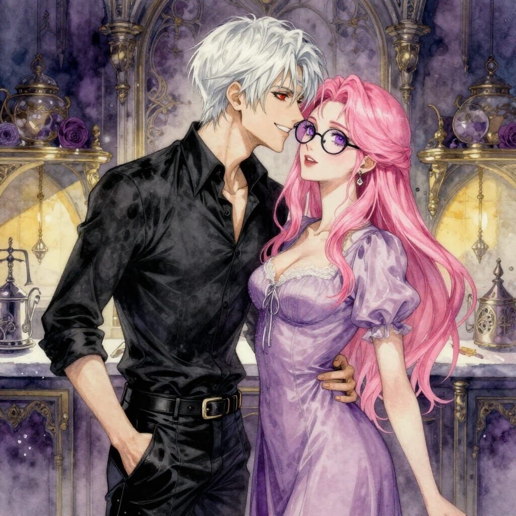 Gothic Romance in Watercolor: Castle Kitchen Scene