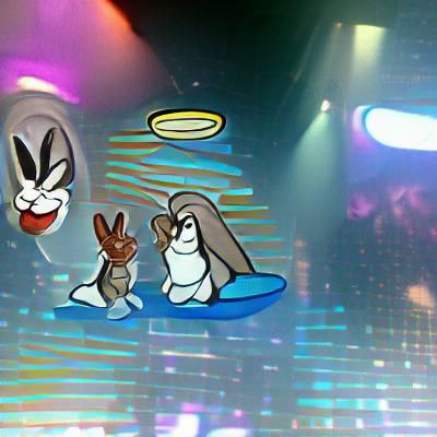 Bugs Bunny and Jesus Christ at a Club
