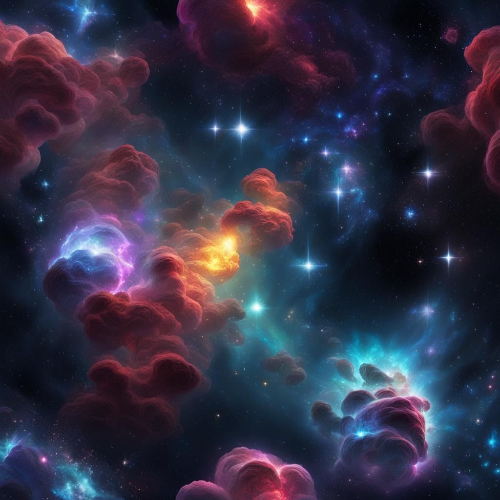 Nebulas in Dynamic Lighting: A Cosmic Display