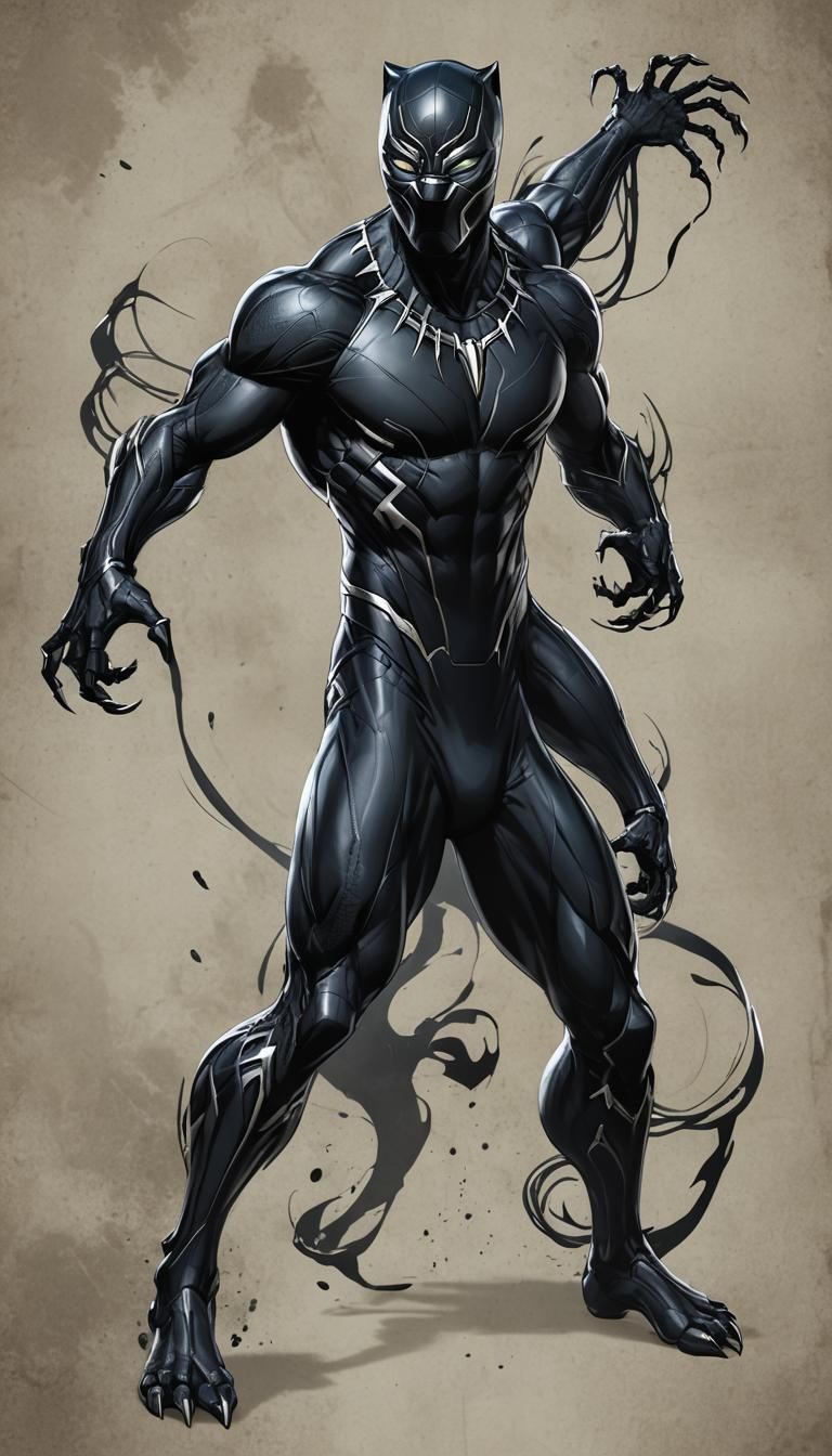 Venom Black Panther Hybrid with Panther Traits
