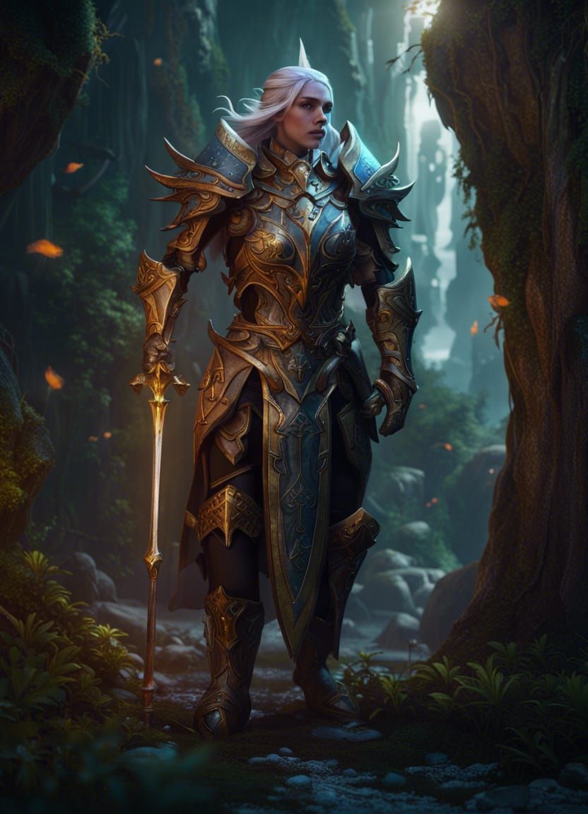 Elven Paladin Fantasy Concept Art