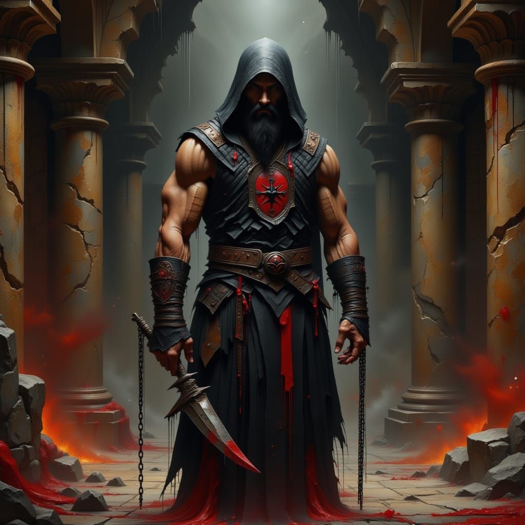 Clan of Torturers Warrior with Kukri Knife