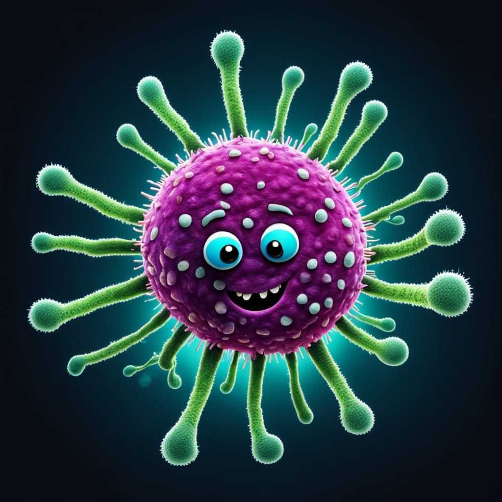 Whimsical Viral Microbe Design