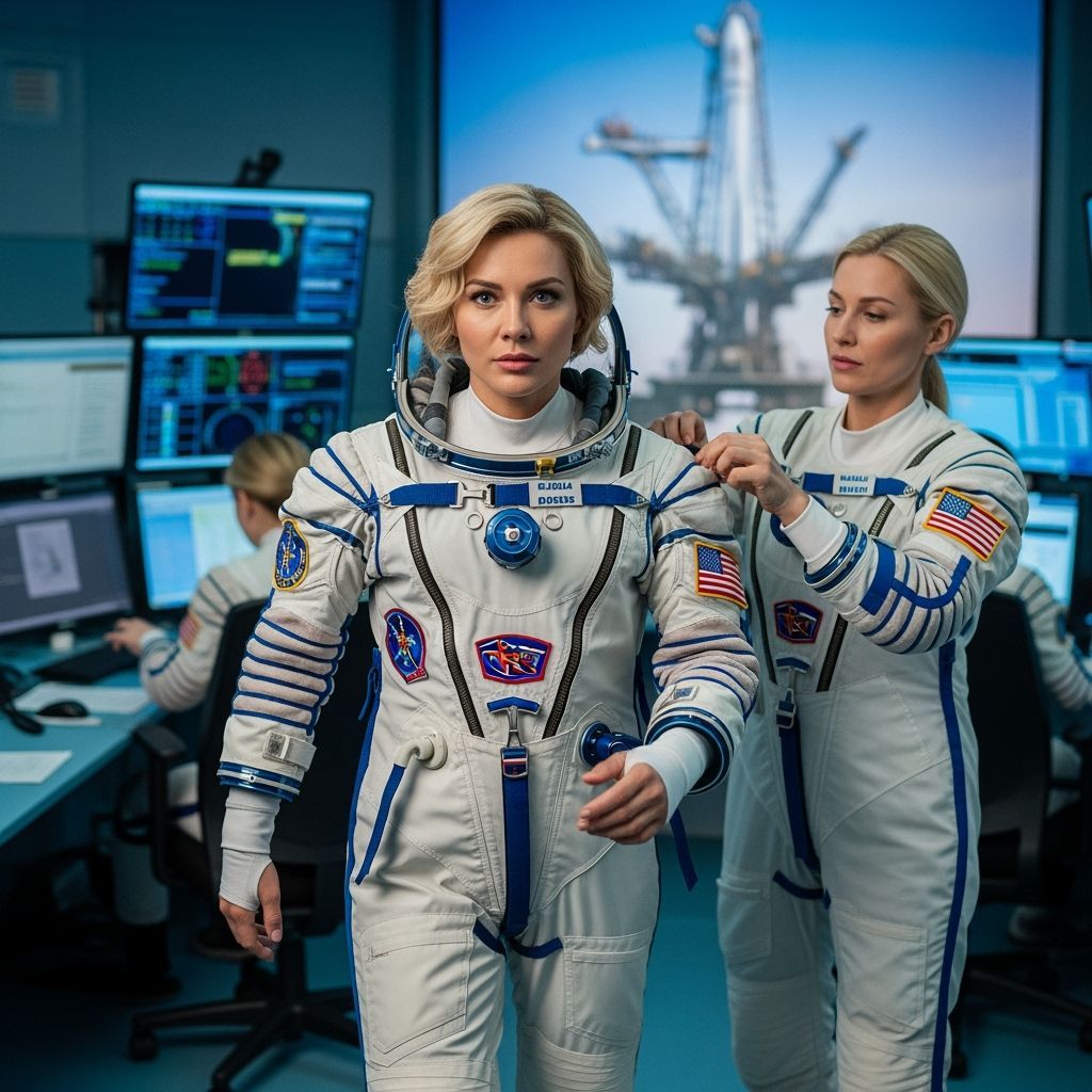 Astronaut Prepares for Launch at Space Center