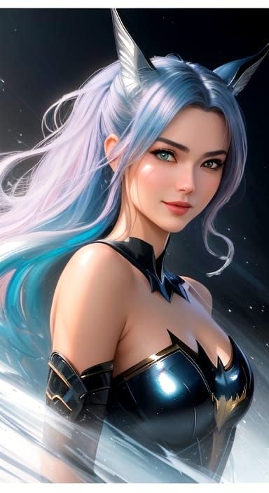 Katarina Claes as Batgirl: Hyperrealistic Anime Art