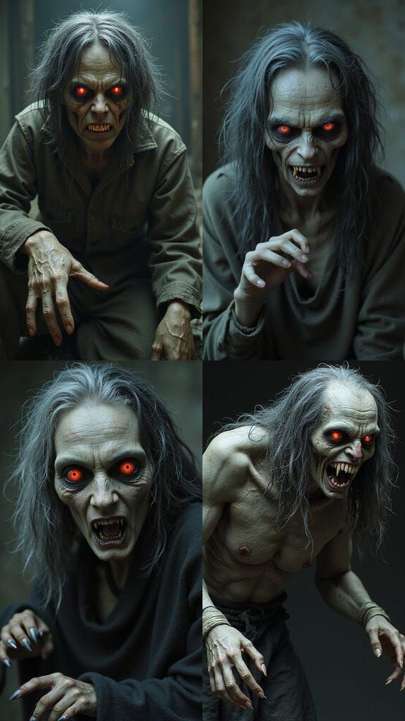 Yomotsu-shikome Hag-like Figure with Glowing Red Eyes