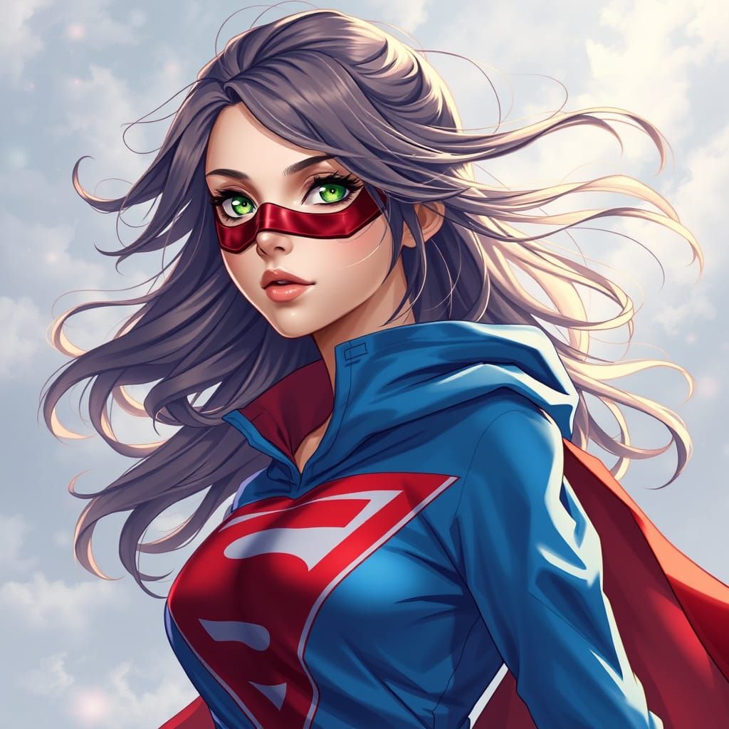 Hyperrealistic Anime Superhero Ballerina Portrait