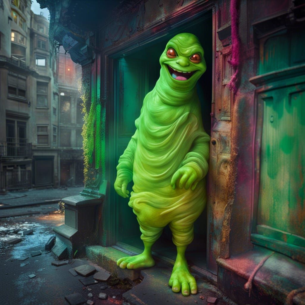 Slimer from ghostbusters