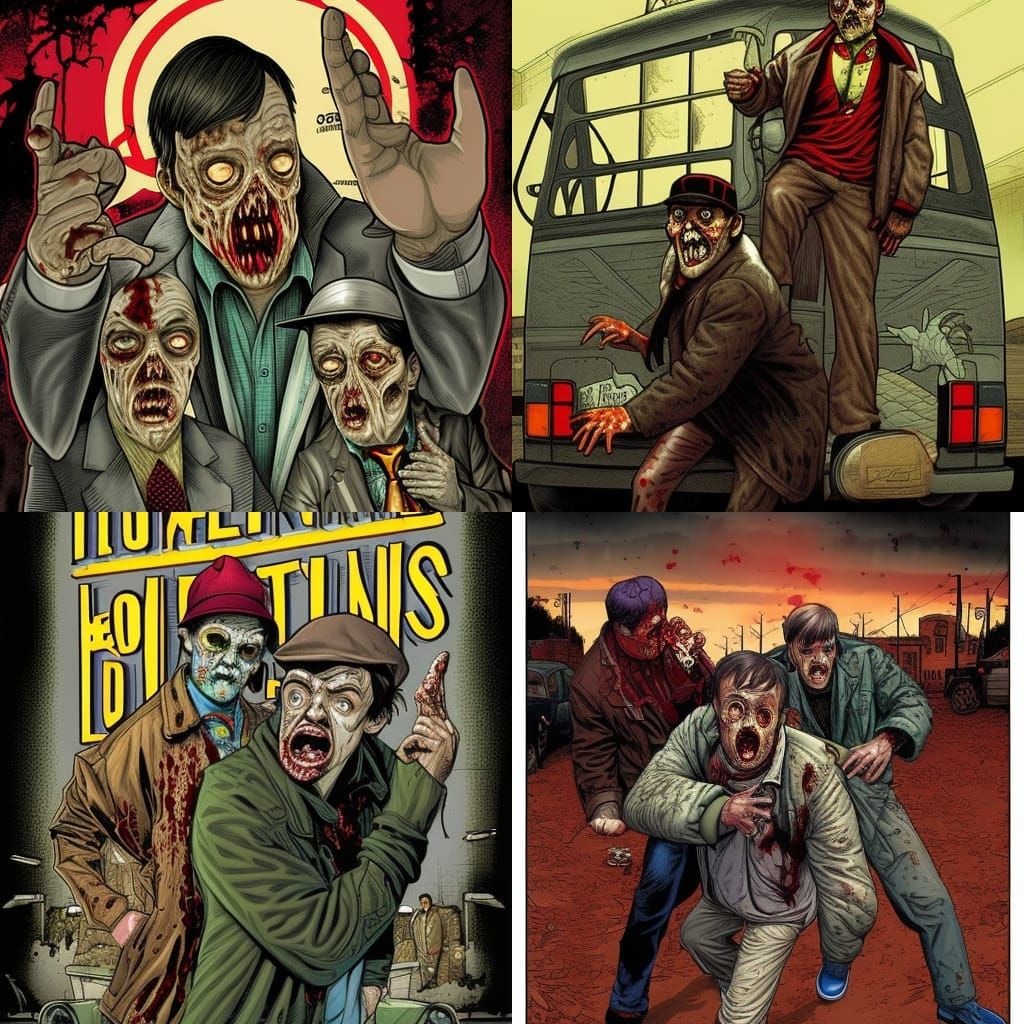Only Fools and Horses Zombie Comic Art