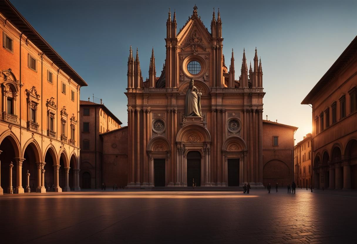 Bologna Italy at Magic Hour: Cinematic Composition