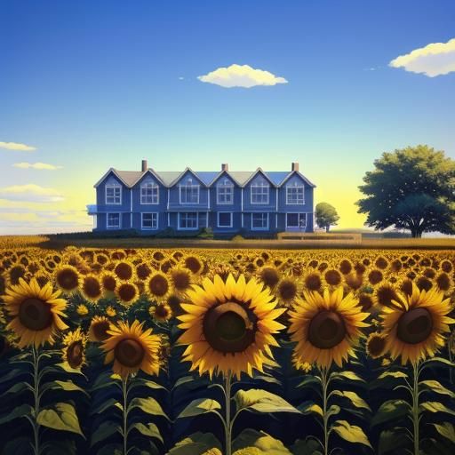 Dreamcore Sunflower Field