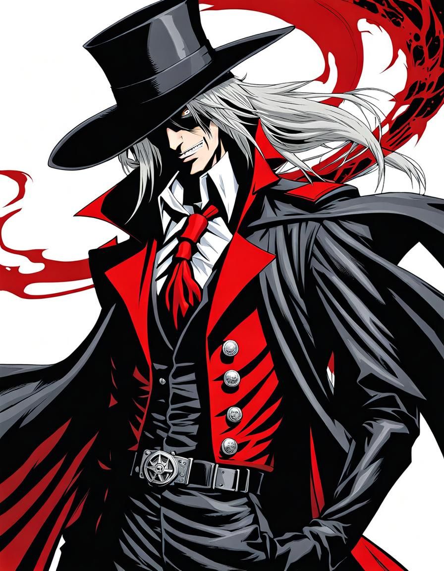 Alucard Illustrated in Trinity Blood Style