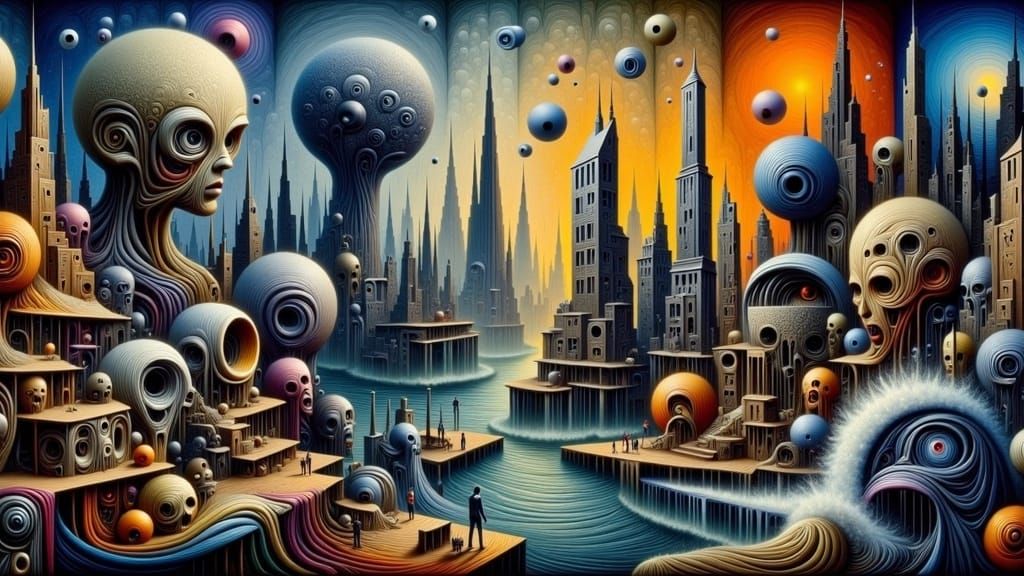 Surrealist Image Blending Eclectic Styles