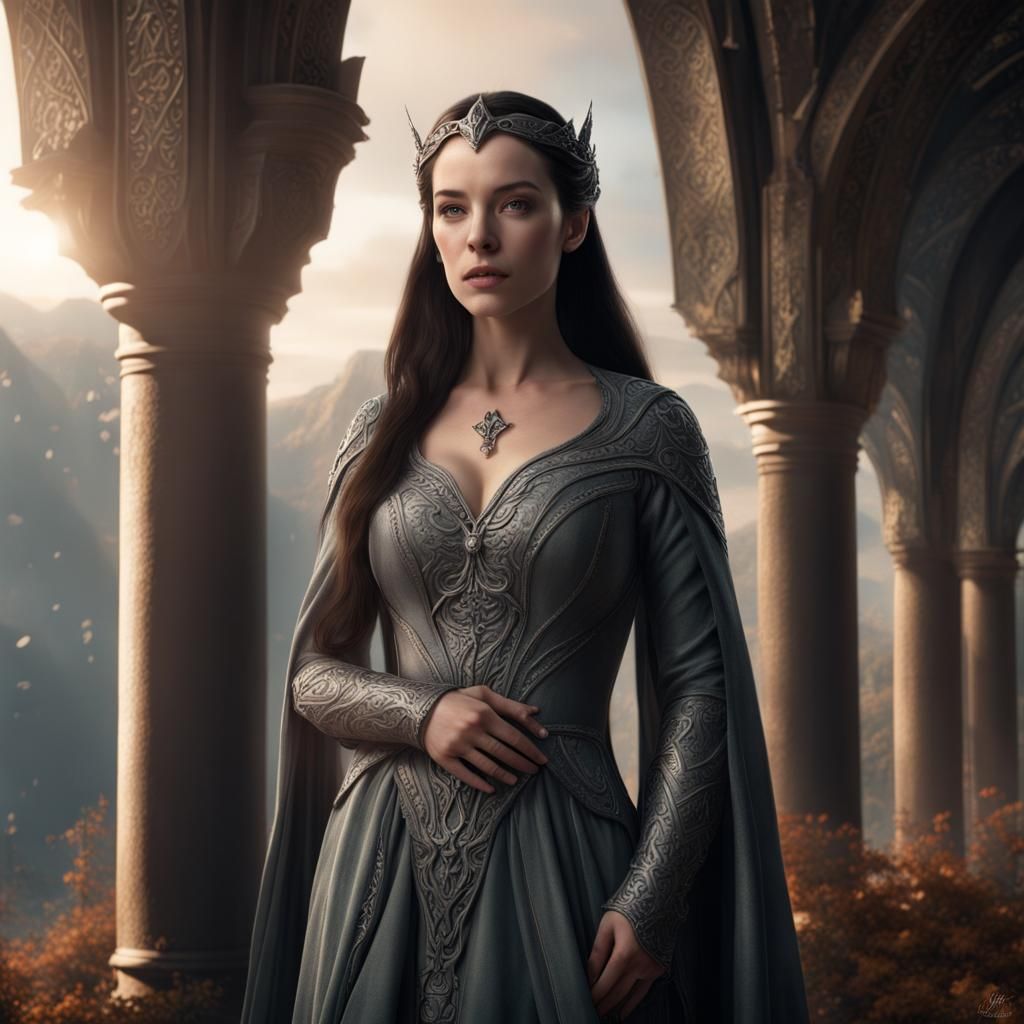 Epic Full Body Portrait of Undomiel Arwen