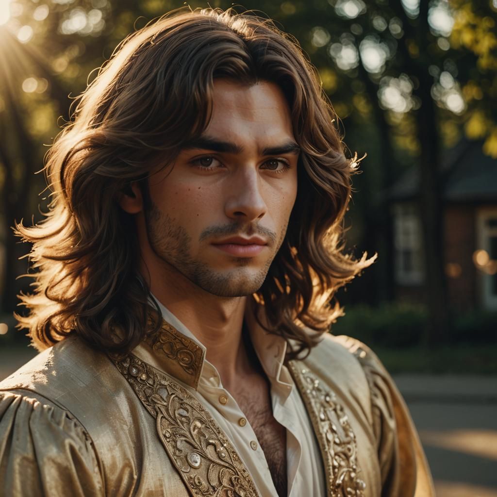 Dramatic Film Still of a Male Crossdresser