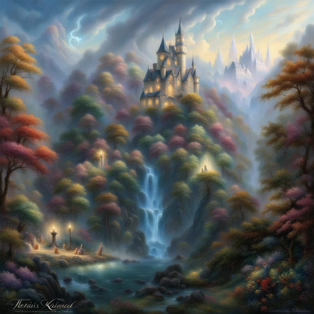 Ethereal Fantasy Landscape of Velaris in Mist