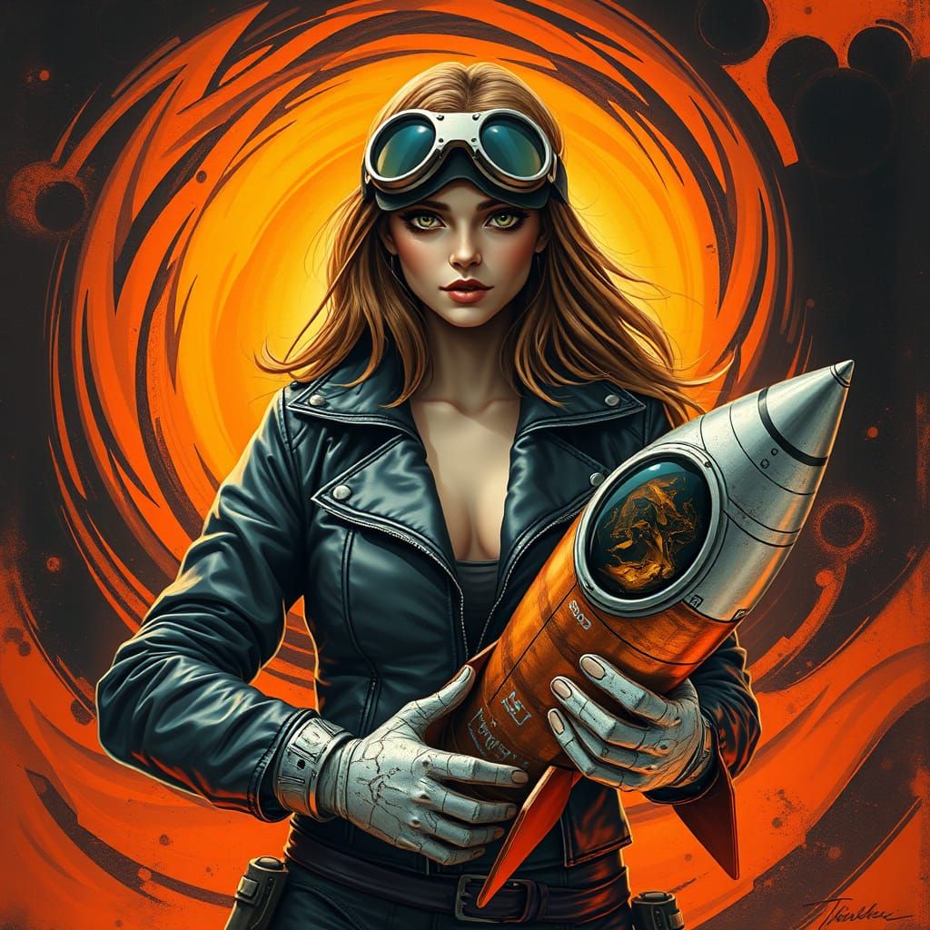 Jenny and Sardonyx Rocket: Retro-Futuristic Industrial Art