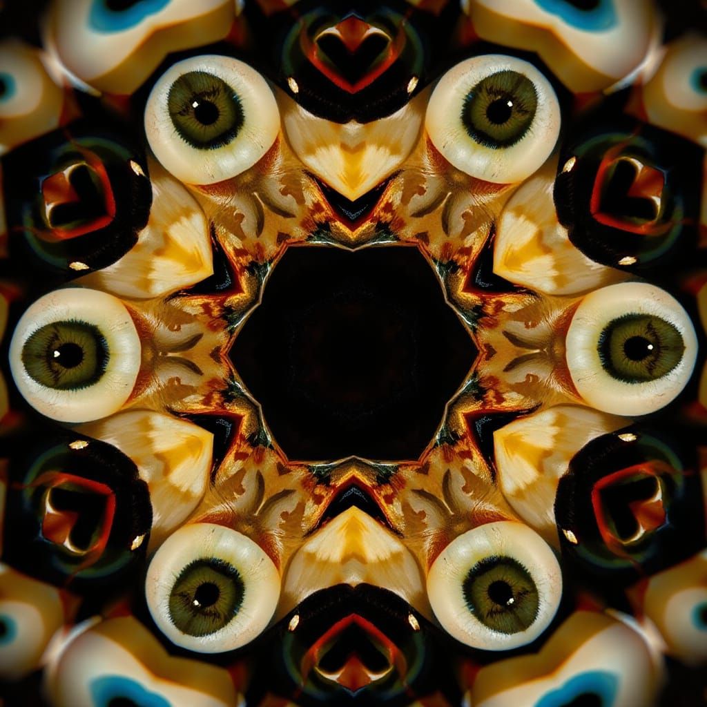 Macro Eyeball Kaleidoscope Art
