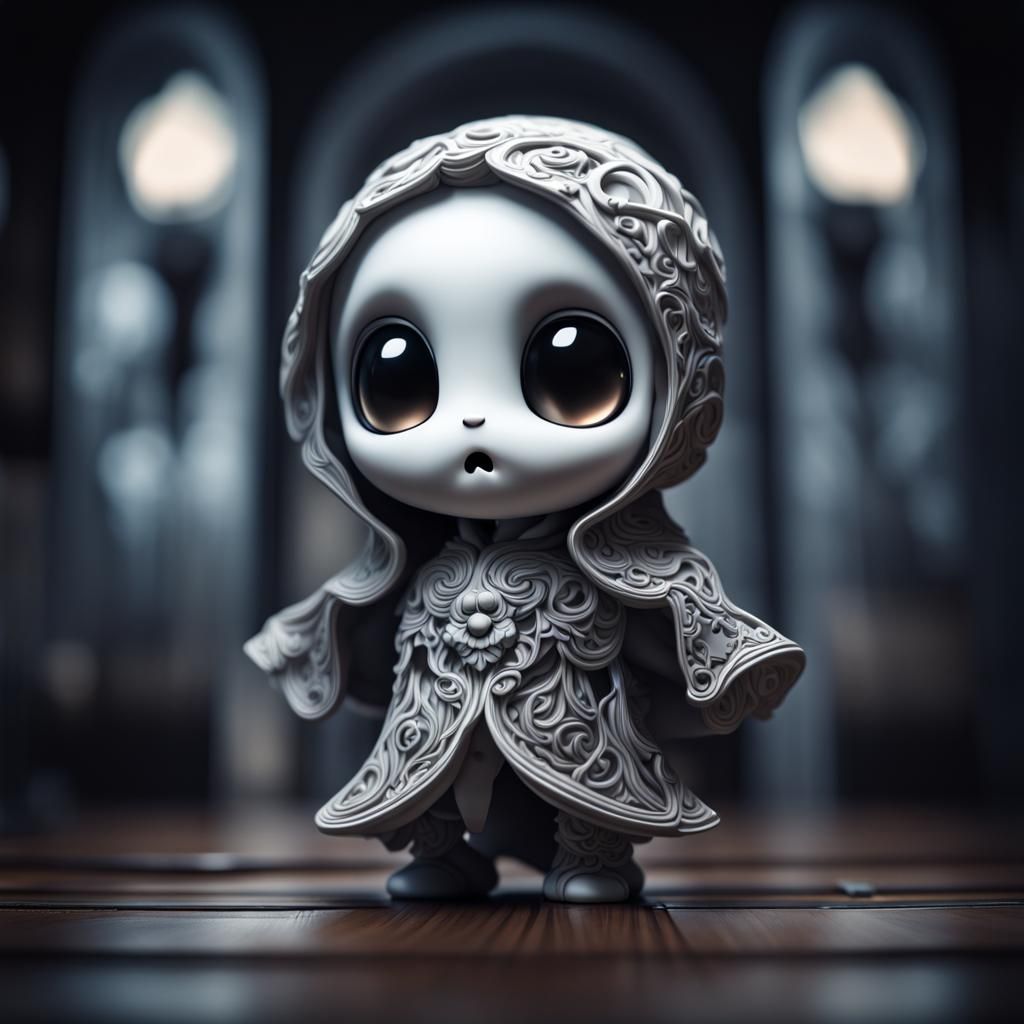 Hyperrealistic Chibi Ghost in HDR