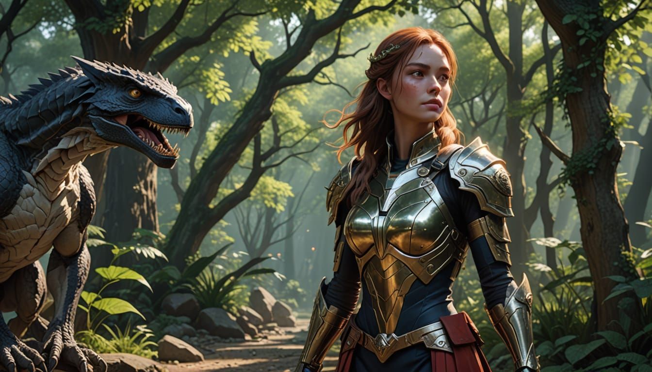 Circe in Enchanted Forest: 3D Anime Art