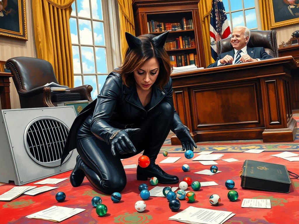 Kamala Harris Plays a Whimsical Marble Game with Joe Biden