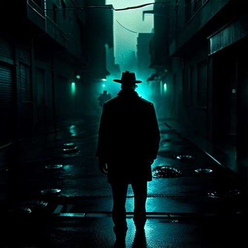 Film Noir Alleyway: Stark Cinematic Lighting