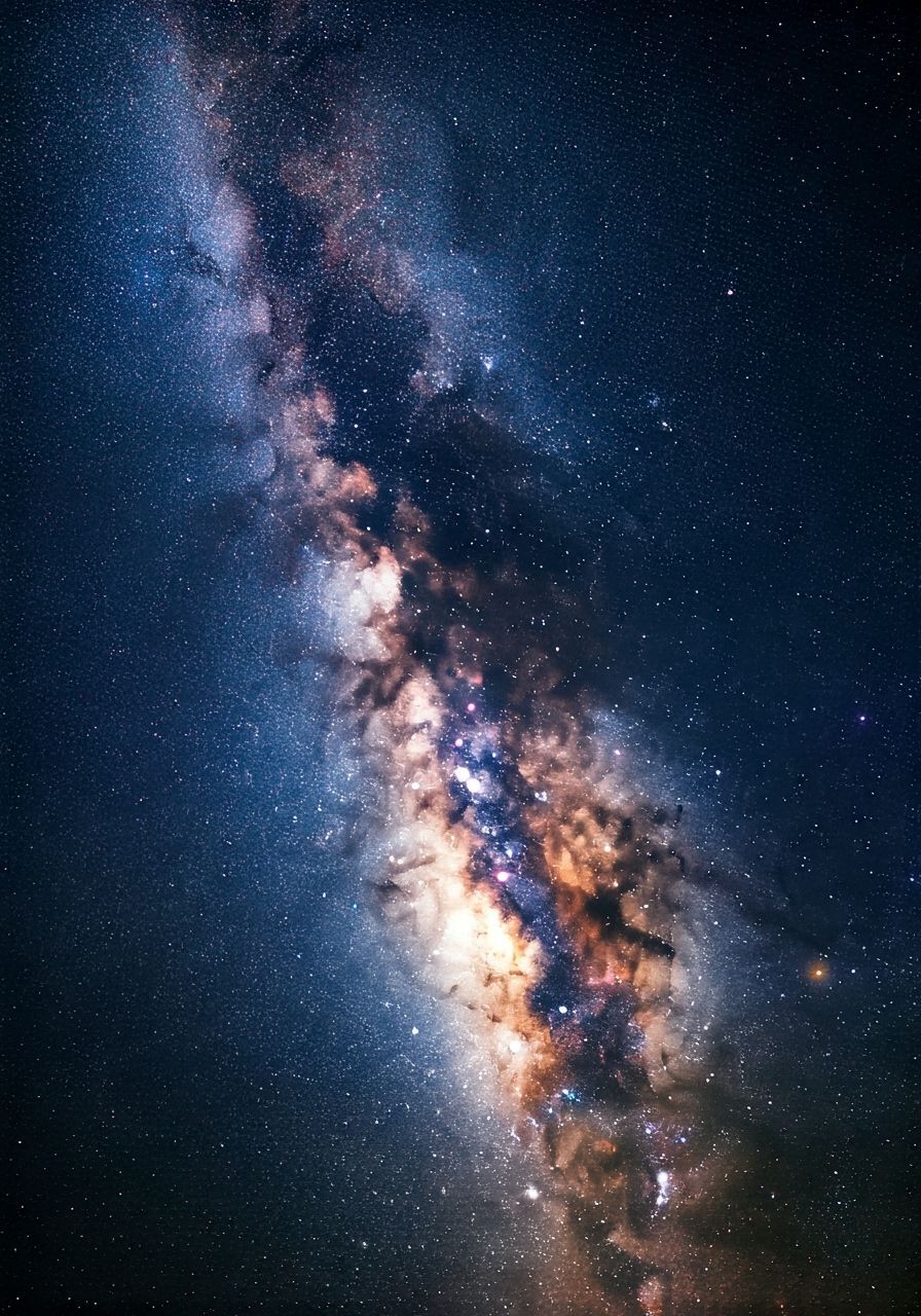 Starry Night Sky with Cosmic Spider Constellation