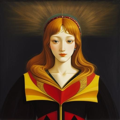 Harlequin in Botticelli Style: AI Art