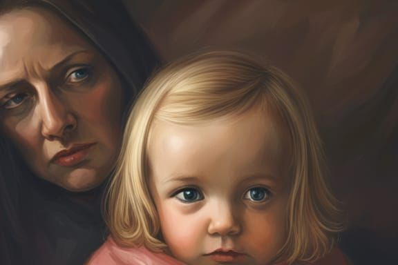Surreal Portrait: Daughter's Eyes, Mother's Gaze